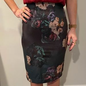 Floral Pencil Skirt